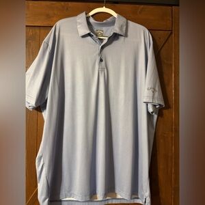 Callaway Opti-Dri Men's Short Sleeve Golf Polo Shirt Size XL Blue White Checks